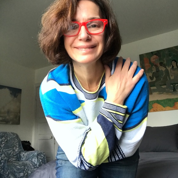 Max Azaria Color Block Sweater - Picture 4 of 11